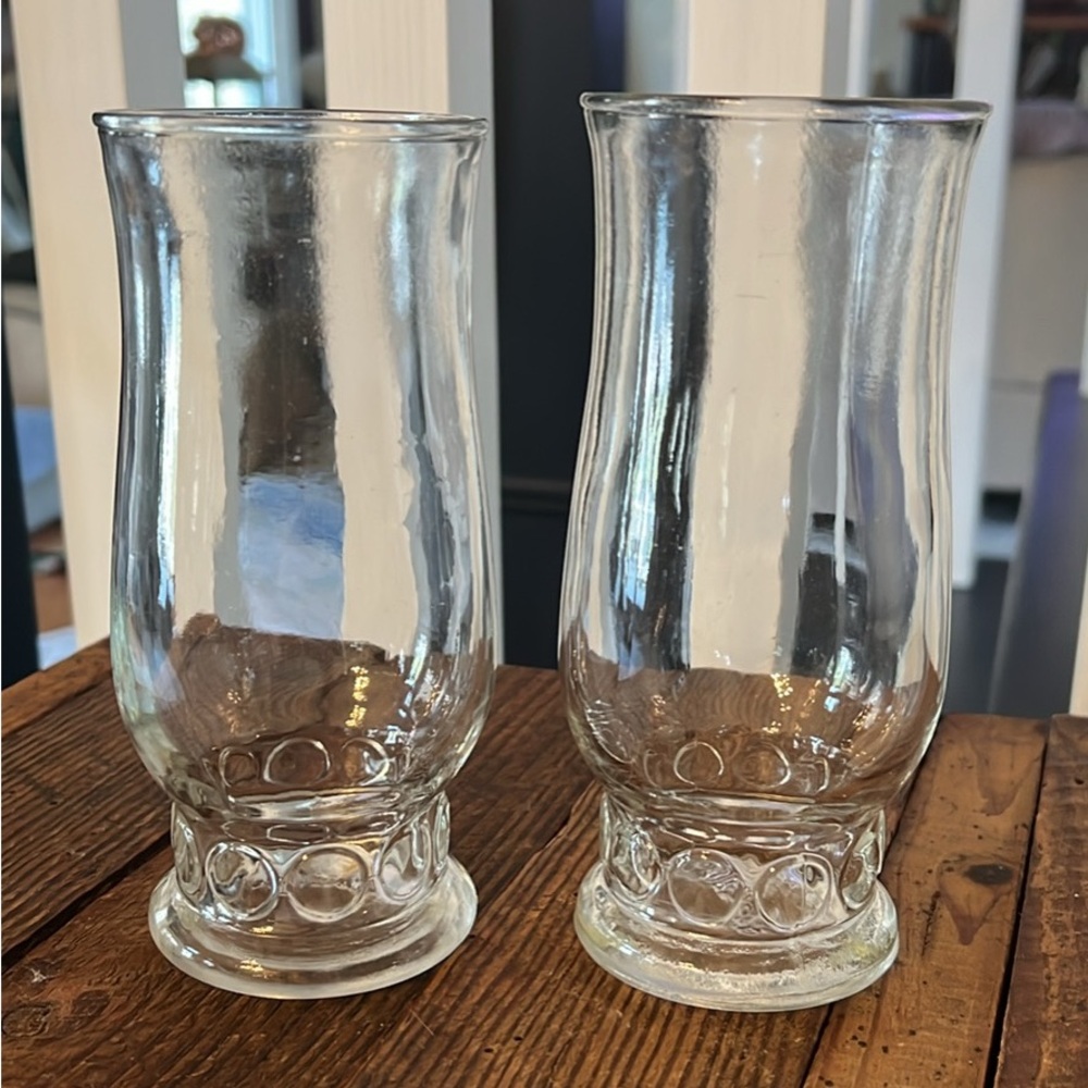 Vintage Set of 2 "Delited" Tumbler Drinking Glasses